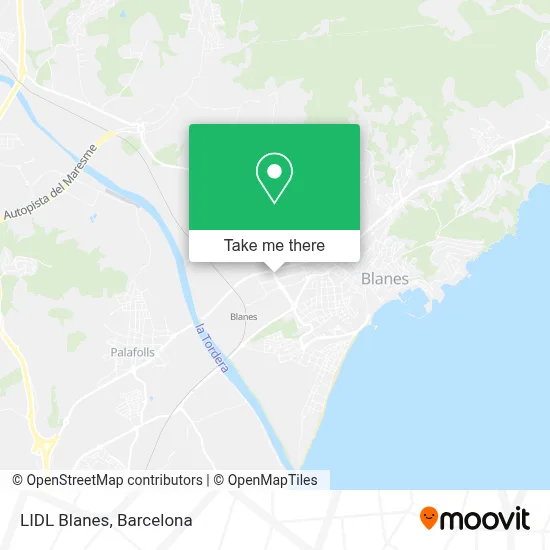 LIDL Blanes map