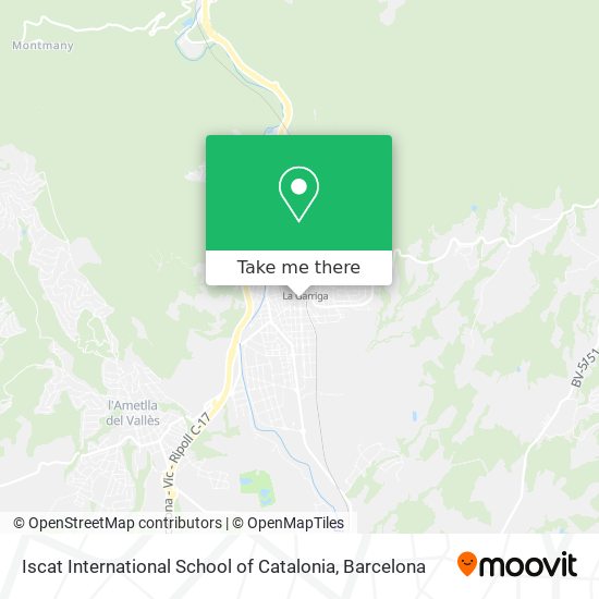 Iscat International School of Catalonia map