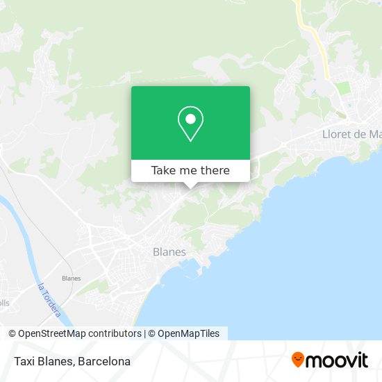 mapa Taxi Blanes