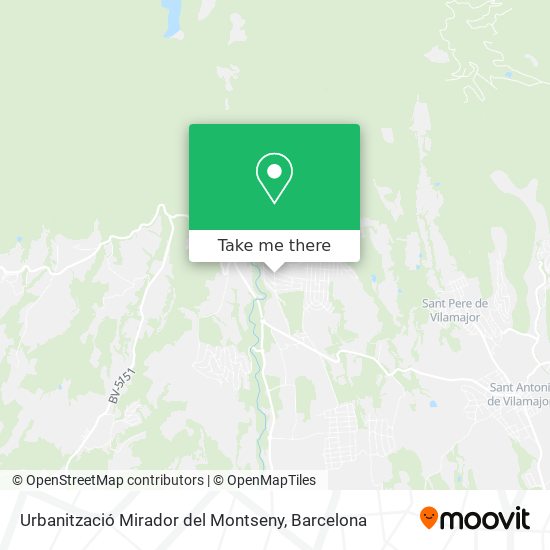 mapa Urbanització Mirador del Montseny