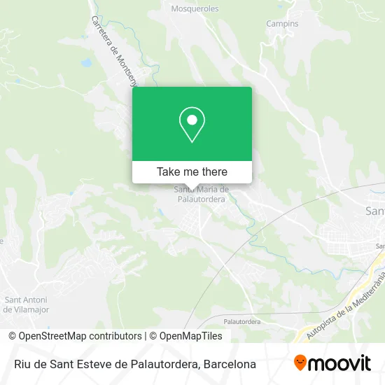 Riu de Sant Esteve de Palautordera map