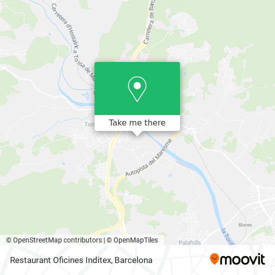 Restaurant Oficines Inditex map