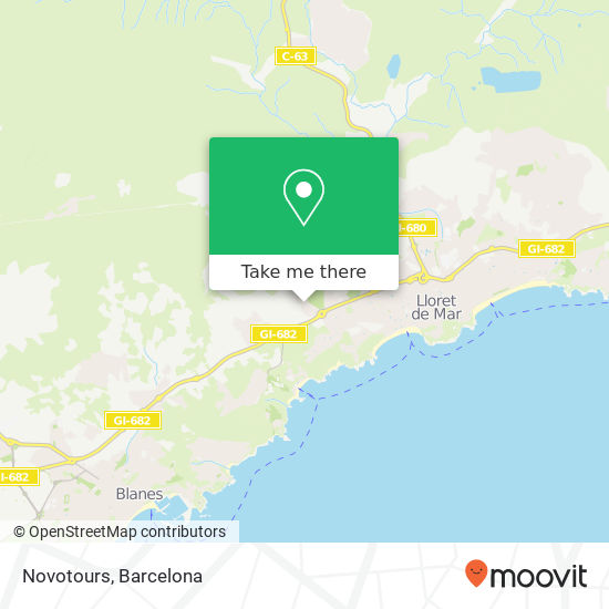 mapa Novotours