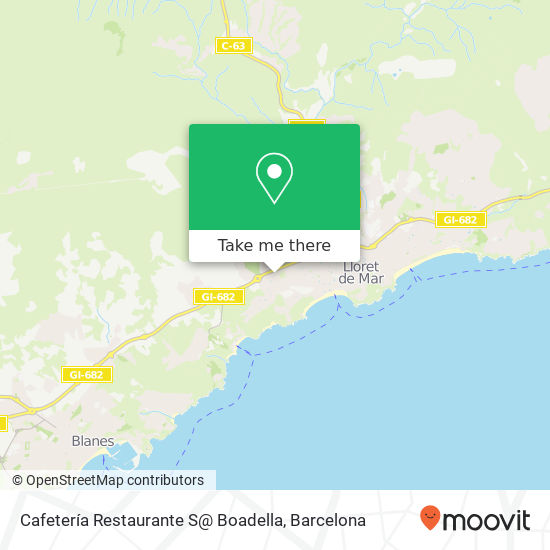 Cafetería Restaurante S@ Boadella map