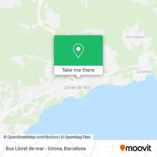 mapa Bus Lloret de mar - Girona