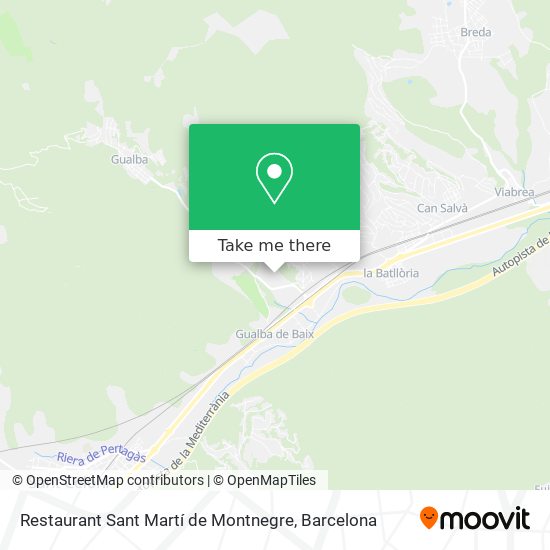 Restaurant Sant Martí de Montnegre map