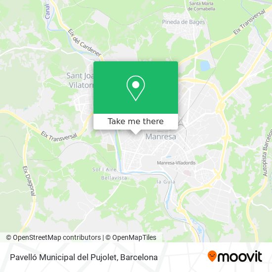 mapa Pavelló Municipal del Pujolet