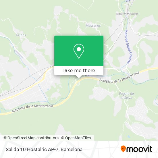 Salida 10 Hostalric AP-7 map