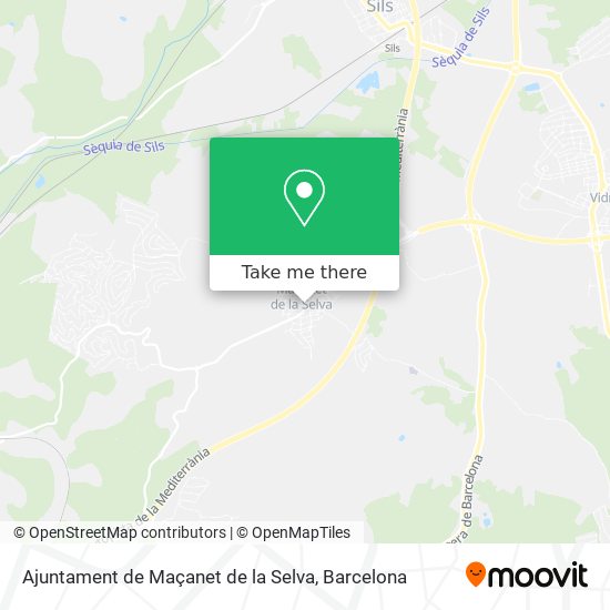 Ajuntament de Maçanet de la Selva map