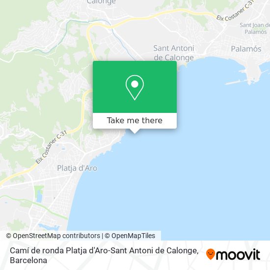 Camí de ronda Platja d'Aro-Sant Antoni de Calonge map