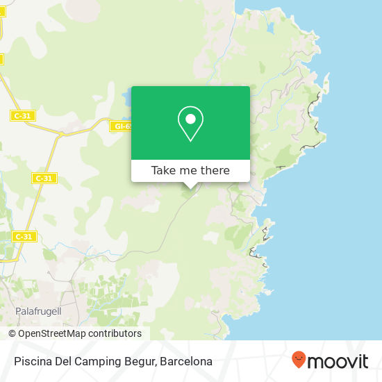 mapa Piscina Del Camping Begur