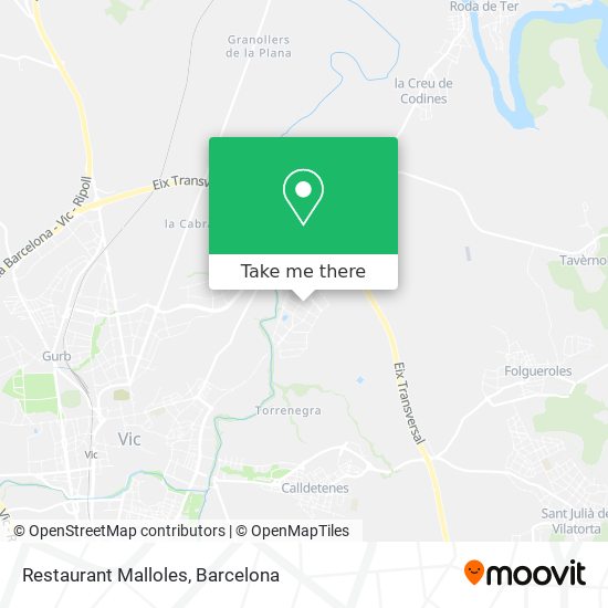 Restaurant Malloles map