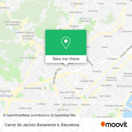 mapa Carrer de Jacinto Benavente 6