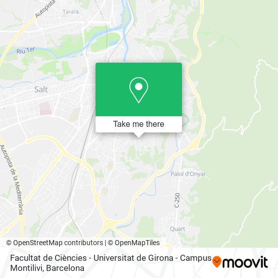 Facultat de Ciències - Universitat de Girona - Campus Montilivi map