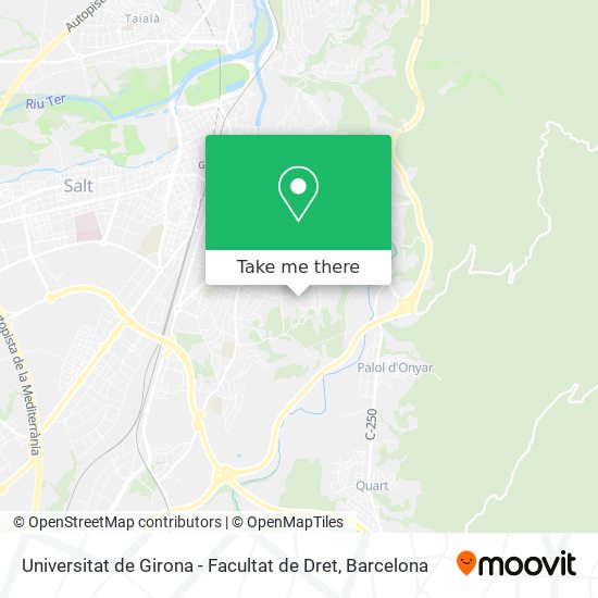 Universitat de Girona - Facultat de Dret map