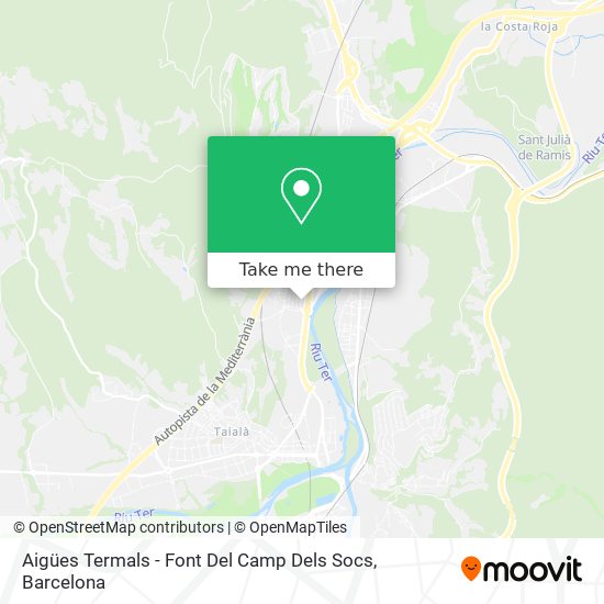 Aigües Termals - Font Del Camp Dels Socs map