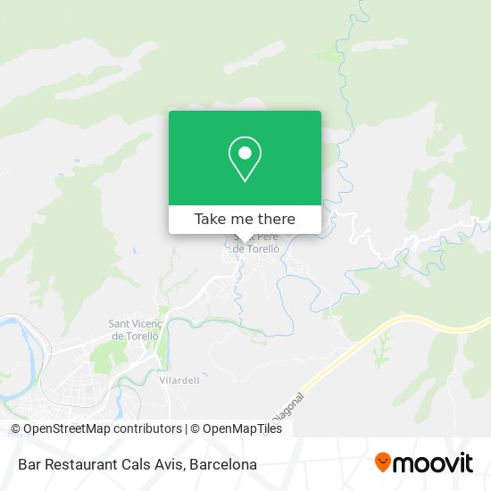 Bar Restaurant Cals Avis map