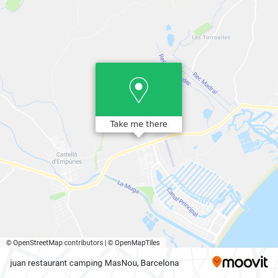 juan restaurant camping MasNou map