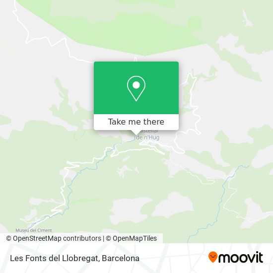 Les Fonts del Llobregat map