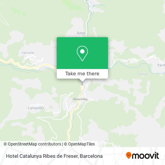 Hotel Catalunya Ribes de Freser map