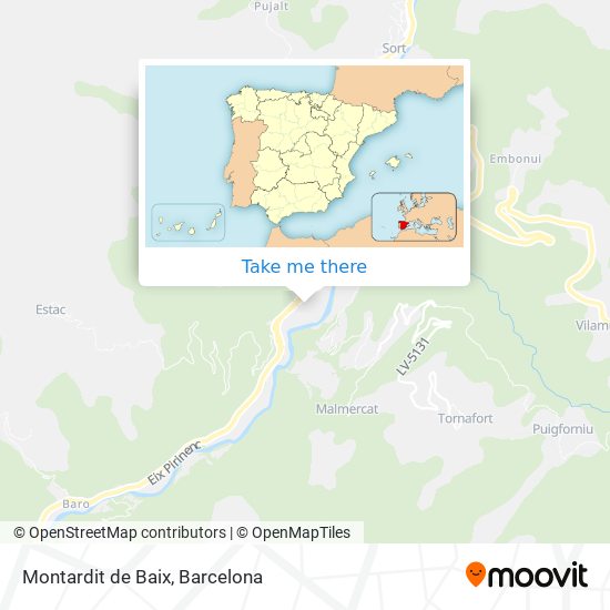 mapa Montardit de Baix