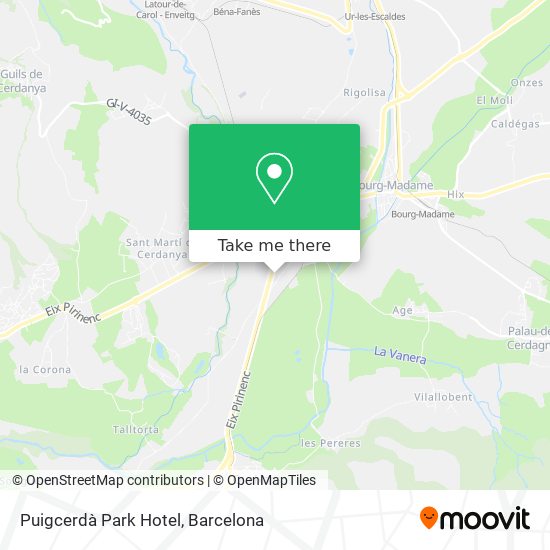 Puigcerdà Park Hotel map