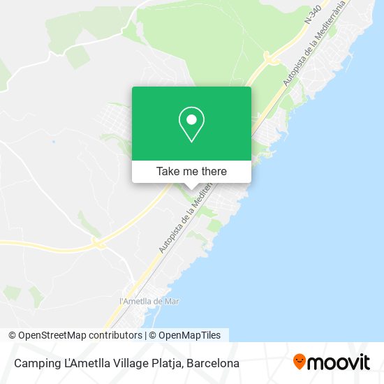 Camping L'Ametlla Village Platja map