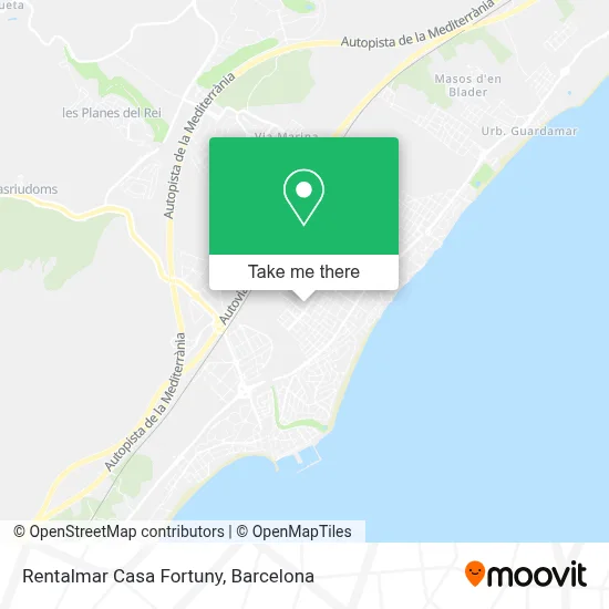 Rentalmar Casa Fortuny map