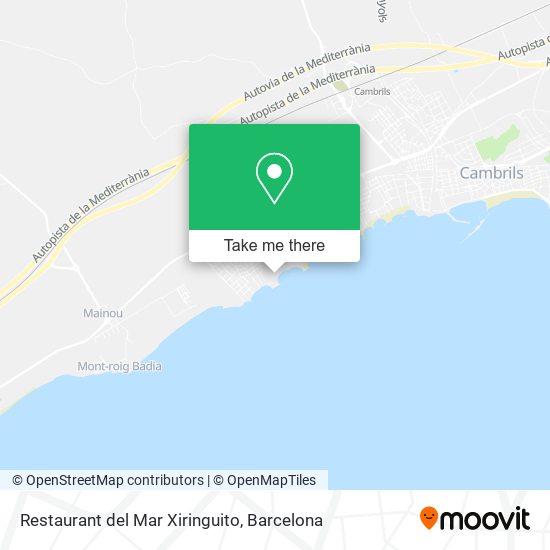Restaurant del Mar Xiringuito map