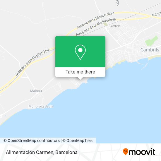 Alimentación Carmen map