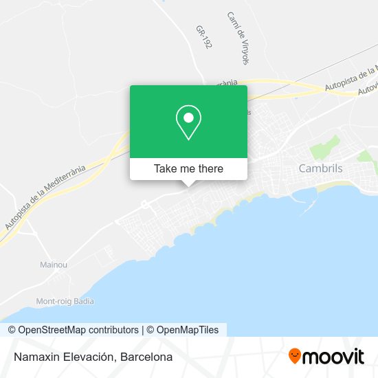 Namaxin Elevación map