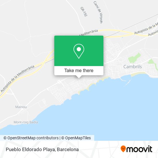 Pueblo Eldorado Playa map