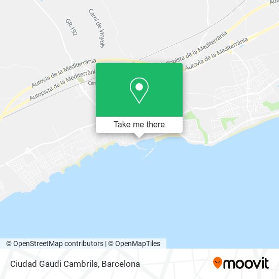Ciudad Gaudi Cambrils map