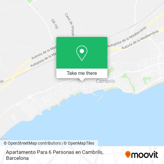 Apartamento Para 6 Personas en Cambrils map