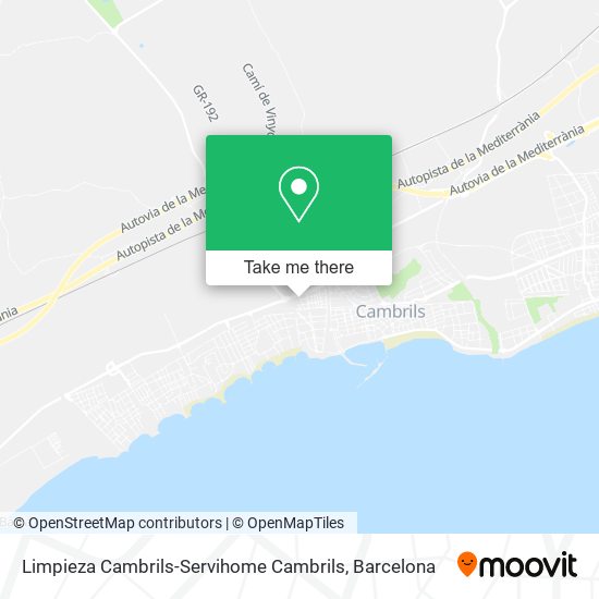 Limpieza Cambrils-Servihome Cambrils map