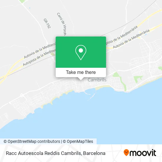 Racc Autoescola Reddis Cambrils map