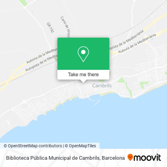 Biblioteca Pública Municipal de Cambrils map