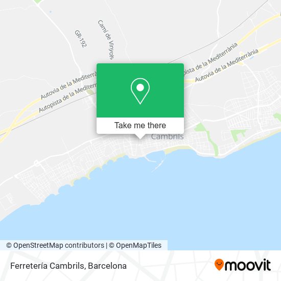 Ferretería Cambrils map