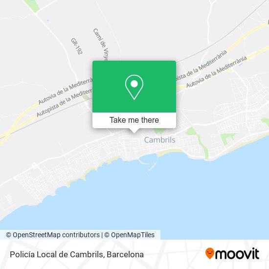 Policía Local de Cambrils map