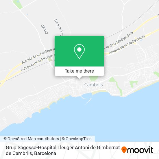 Grup Sagessa-Hospital Lleuger Antoni de Gimbernat de Cambrils map