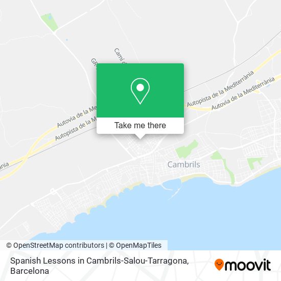 Spanish Lessons in Cambrils-Salou-Tarragona map