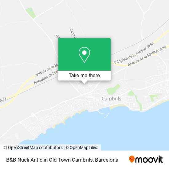 B&B Nucli Antic in Old Town Cambrils map