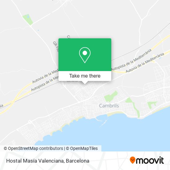 Hostal Masía Valenciana map