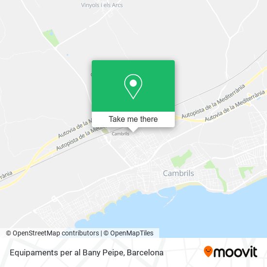 Equipaments per al Bany Peipe map