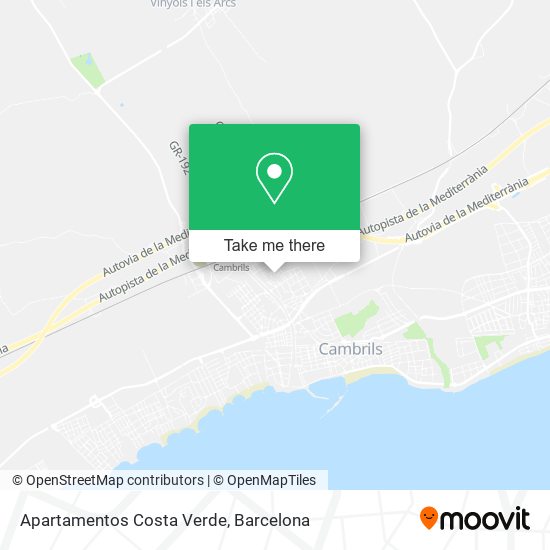 Apartamentos Costa Verde map
