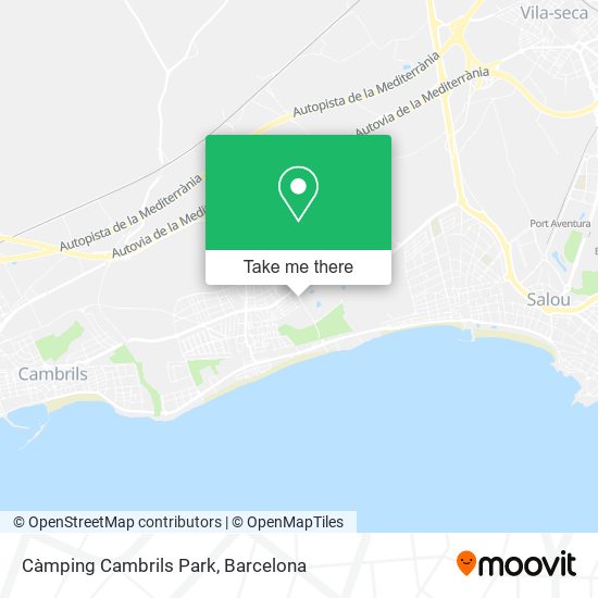 Càmping Cambrils Park map