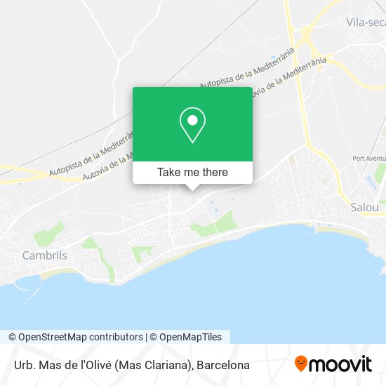 Urb. Mas de l'Olivé (Mas Clariana) map