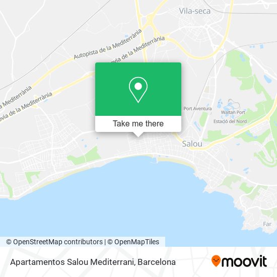 Apartamentos Salou Mediterrani map