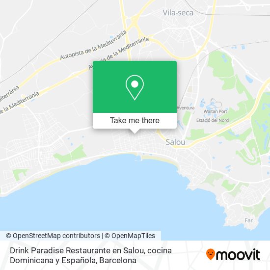 Drink Paradise Restaurante en Salou, cocina Dominicana y Española map