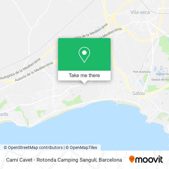 Camí Cavet - Rotonda Camping Sangulí map